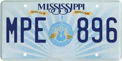 MS license plate MPE896
