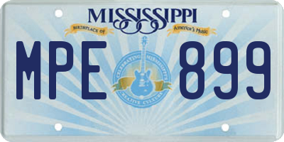MS license plate MPE899