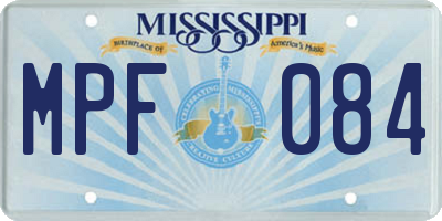 MS license plate MPF084