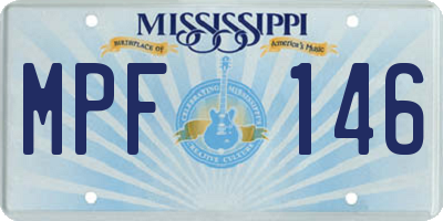 MS license plate MPF146