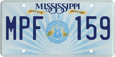 MS license plate MPF159