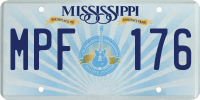 MS license plate MPF176