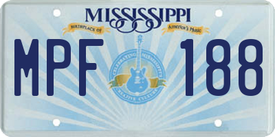 MS license plate MPF188