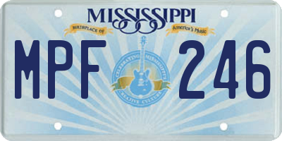 MS license plate MPF246