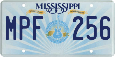 MS license plate MPF256