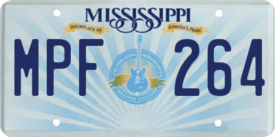 MS license plate MPF264