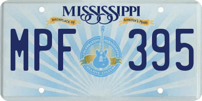 MS license plate MPF395