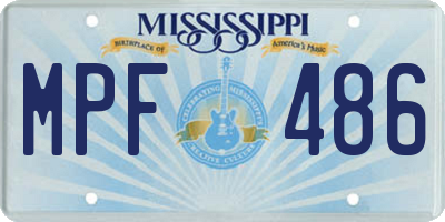 MS license plate MPF486