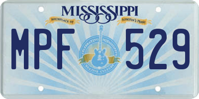 MS license plate MPF529