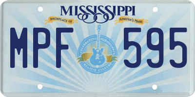 MS license plate MPF595