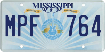 MS license plate MPF764