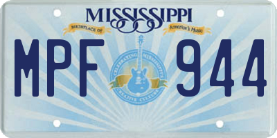 MS license plate MPF944
