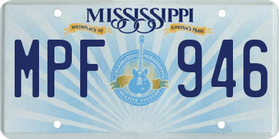 MS license plate MPF946