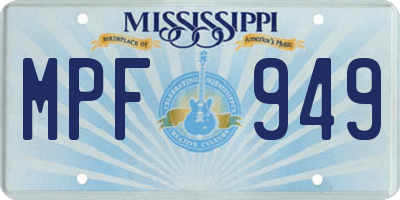 MS license plate MPF949