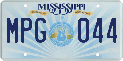 MS license plate MPG044