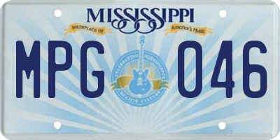 MS license plate MPG046