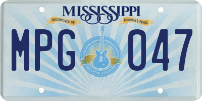 MS license plate MPG047