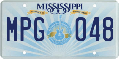 MS license plate MPG048