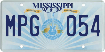 MS license plate MPG054