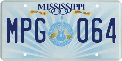 MS license plate MPG064