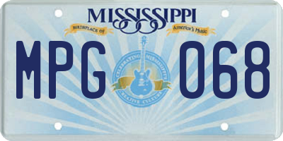 MS license plate MPG068
