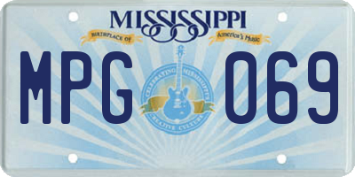 MS license plate MPG069