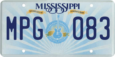 MS license plate MPG083