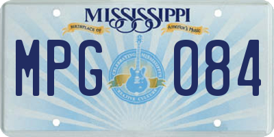 MS license plate MPG084