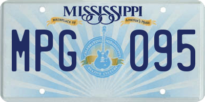 MS license plate MPG095