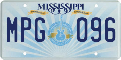 MS license plate MPG096