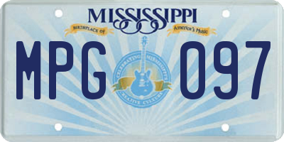 MS license plate MPG097