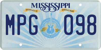 MS license plate MPG098