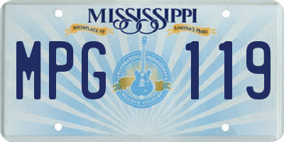 MS license plate MPG119