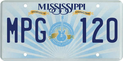 MS license plate MPG120