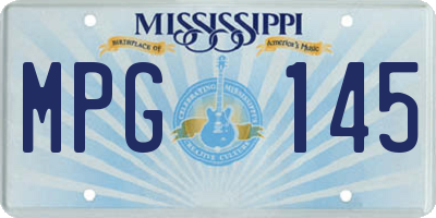 MS license plate MPG145