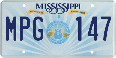 MS license plate MPG147
