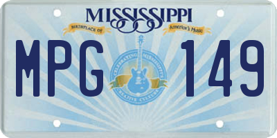 MS license plate MPG149