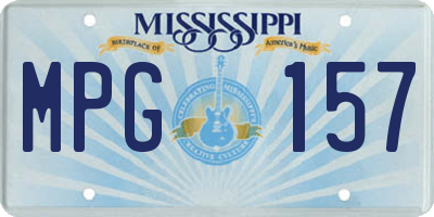 MS license plate MPG157