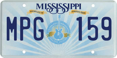 MS license plate MPG159
