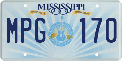 MS license plate MPG170