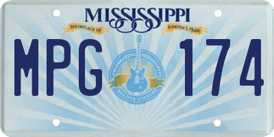 MS license plate MPG174