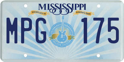 MS license plate MPG175