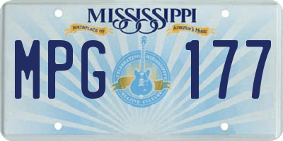 MS license plate MPG177