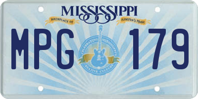 MS license plate MPG179