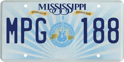 MS license plate MPG188