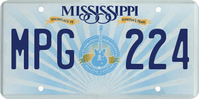 MS license plate MPG224