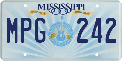 MS license plate MPG242