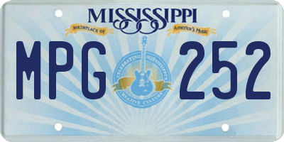 MS license plate MPG252