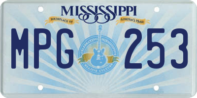 MS license plate MPG253