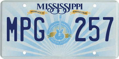 MS license plate MPG257